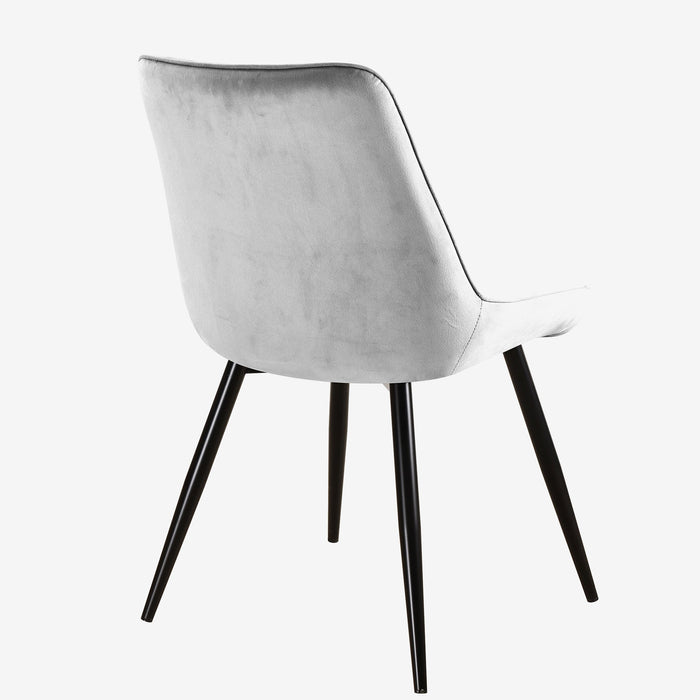 Rosa Dining Chair - Grey Velvet