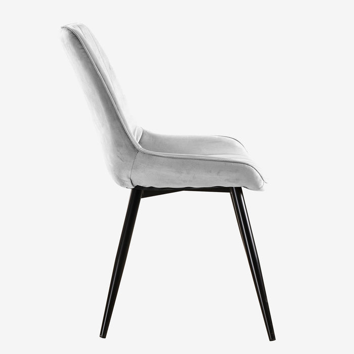 Rosa Dining Chair - Grey Velvet