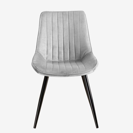 Rosa Dining Chair - Grey Velvet