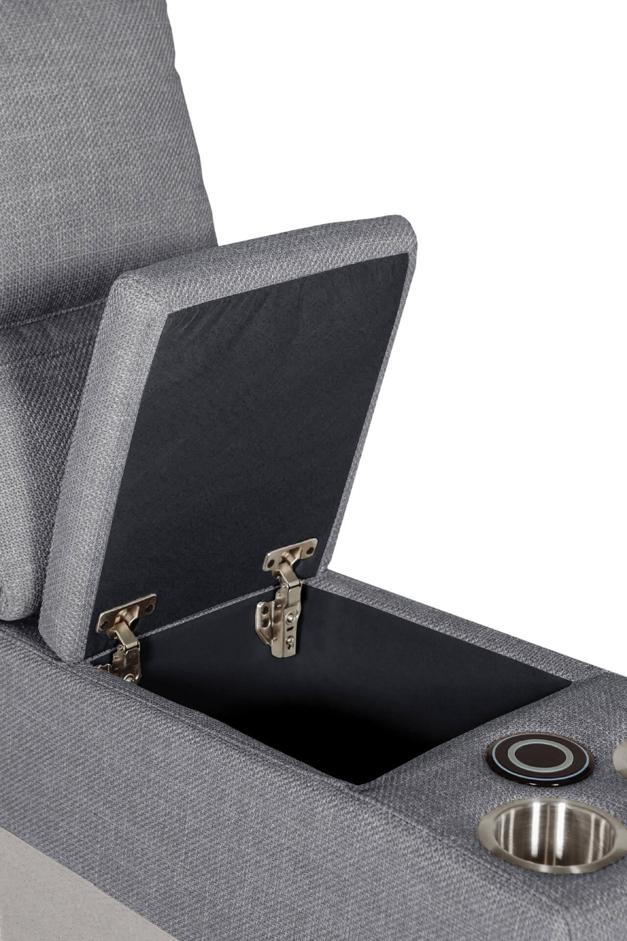 Russo - Corner Group - Electric Recliner - Charcoal Fabric