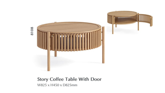 SOHO Story Coffee Table With Door - Natural