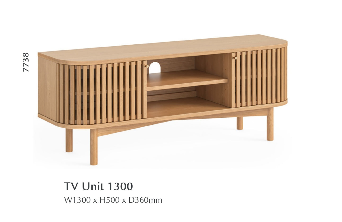 SOHO Small TV Unit 1300 - Natural