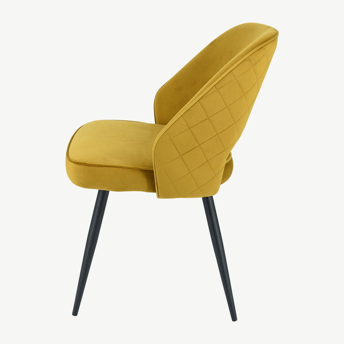 Sutton Chair - Mustard Velvet