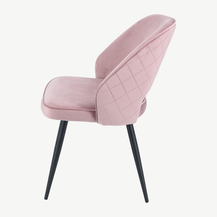 Sutton Chairs - Pink Velvet