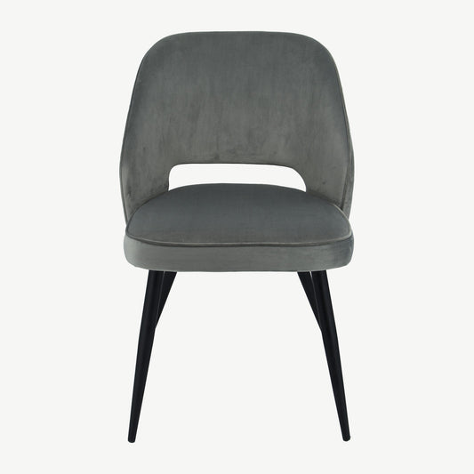 Sutton Chair - Grey/Silver Velvet