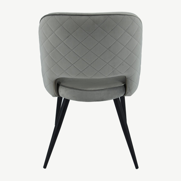 Sutton Chair - Grey/Silver Velvet