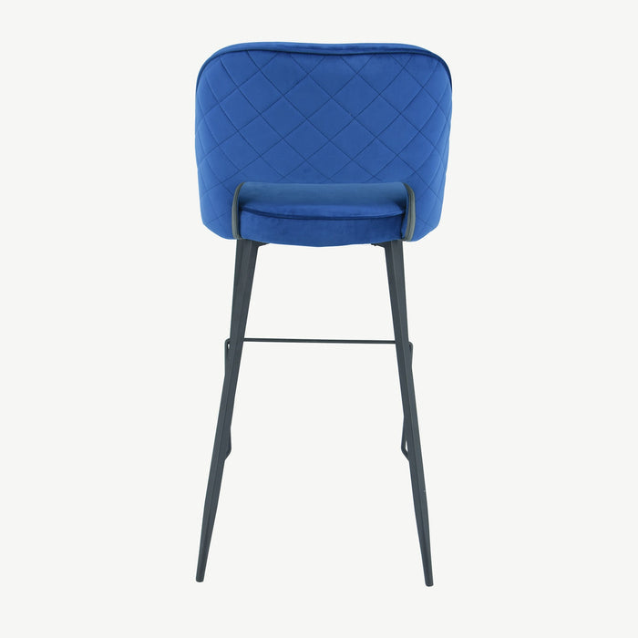 Sutton Bar Stool Navy Velvet