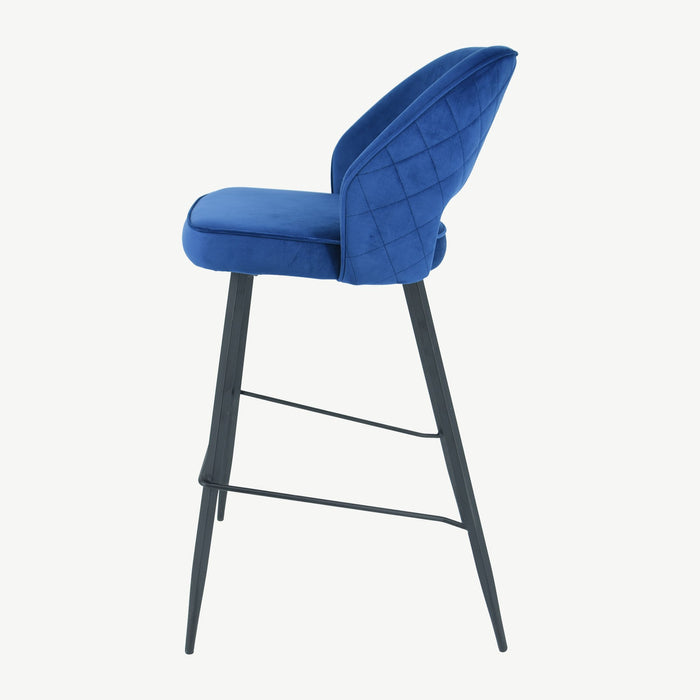 Sutton Bar Stool Navy Velvet