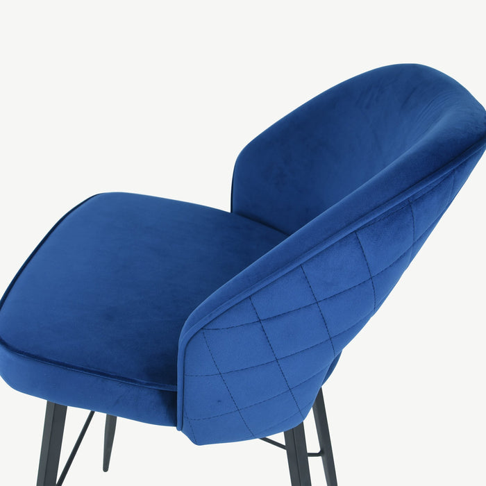 Sutton Bar Stool Navy Velvet