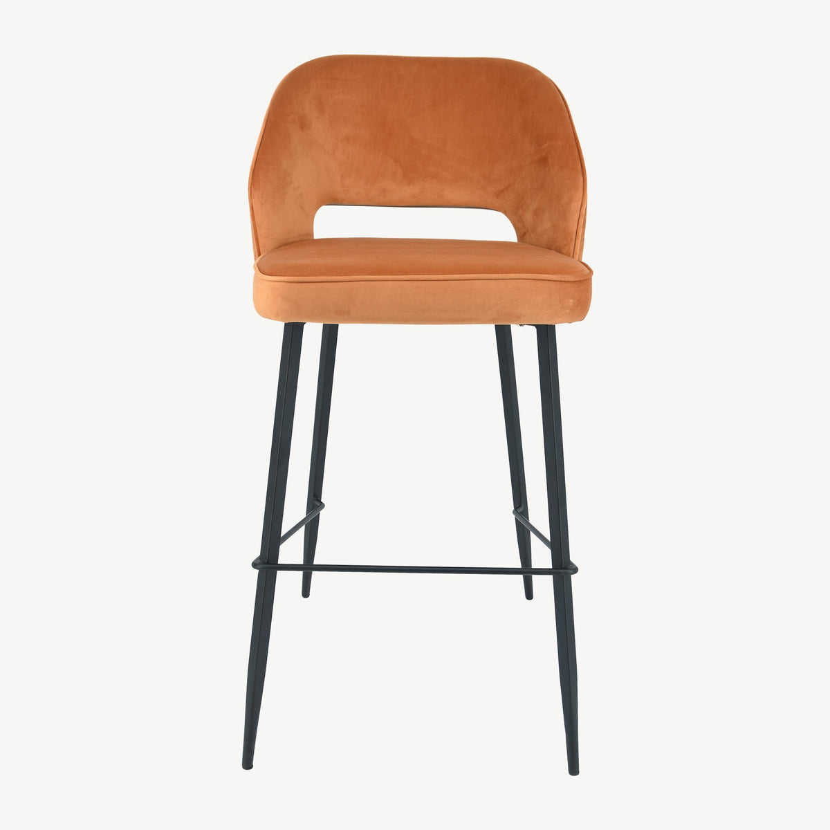 Sutton Bar Stool Rust Velvet