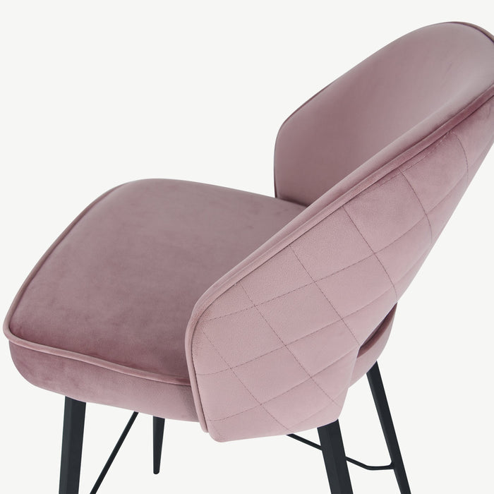 Sutton Bar Stool Pink Velvet