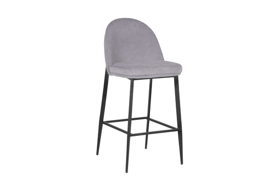 Valent Bar Stool - Light Grey Velvet