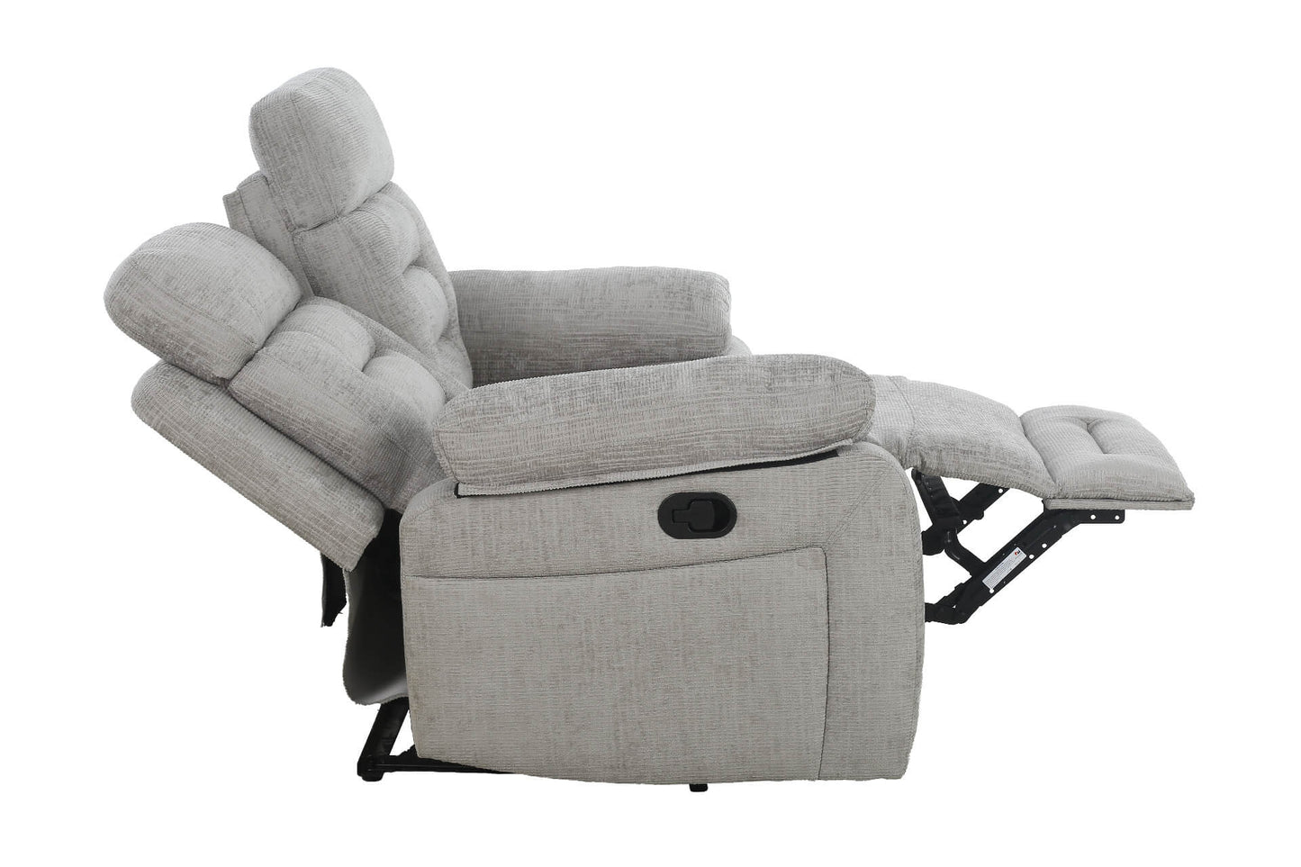Wilbur 2 Seater Manual Recliner - Grey