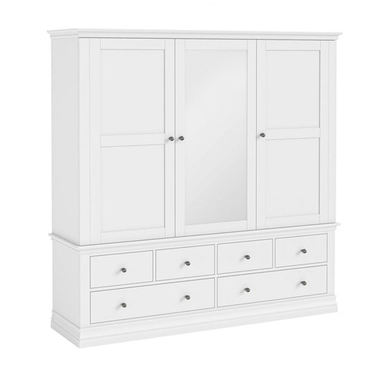 Bordeaux Triple Wardrobe - White