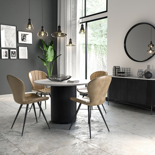 Lucas Round Dining Table - Marble Top