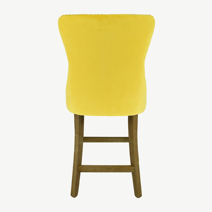 Kacey Barstool - Gold Velvet - Brushed Leg