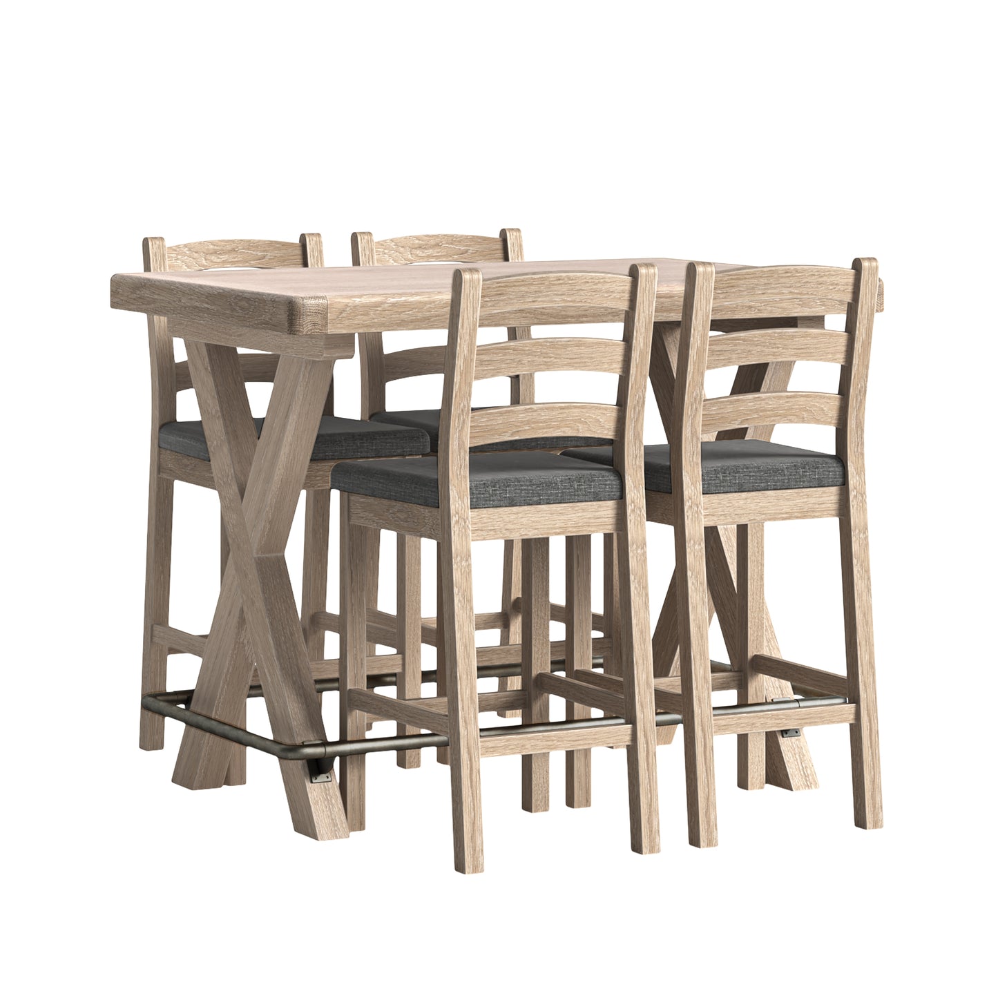 Normandy Bar Stool - White Wash