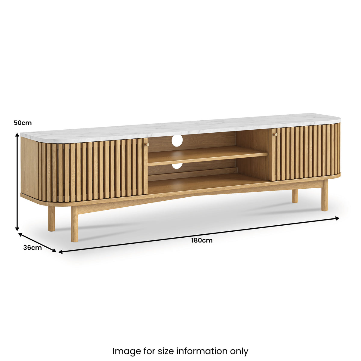 SOHO Marble Large TV Unit 1800 - Natural