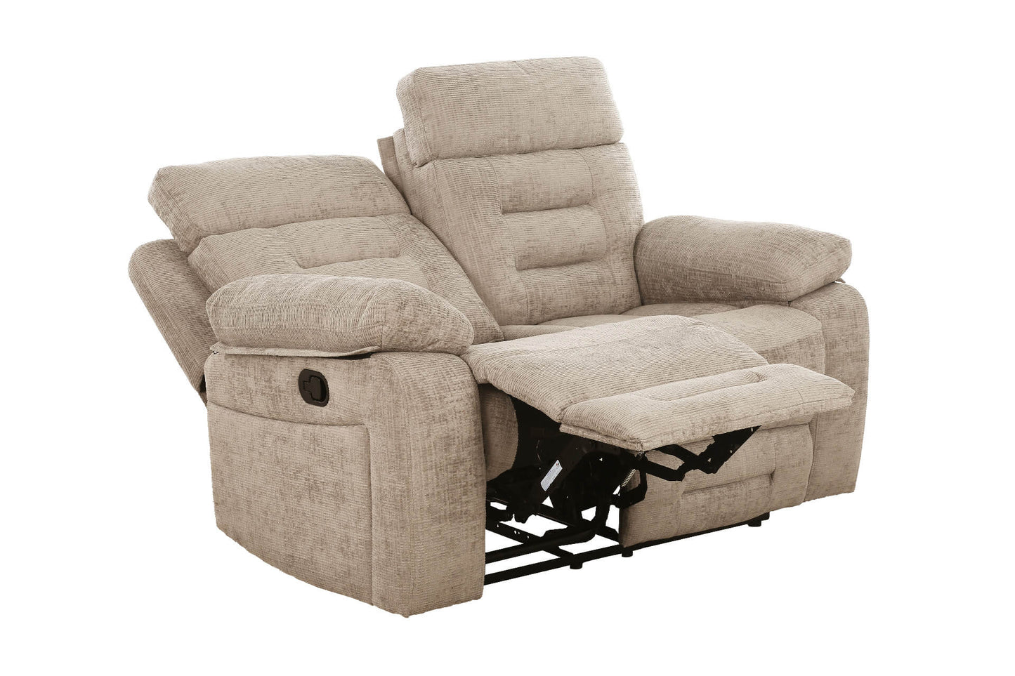 Wilbur 2 Seater Manual Recliner - Latte
