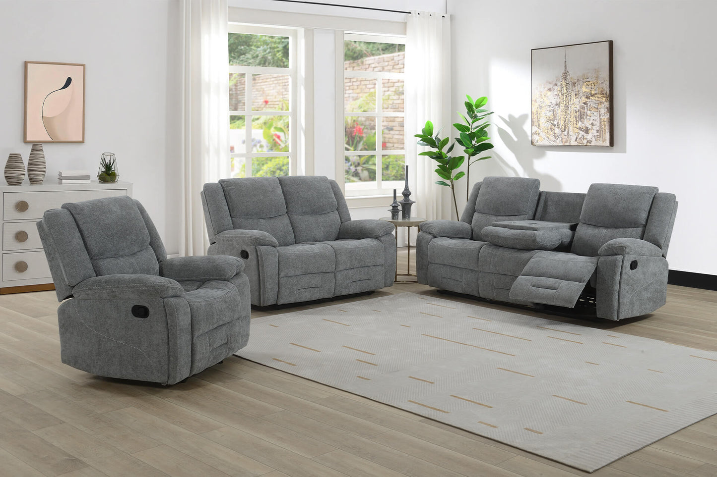 Weston 1 Seater Manual Recliner - Grey
