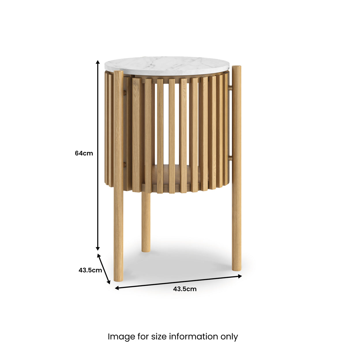 SOHO Marble Side Table With Door - Natural