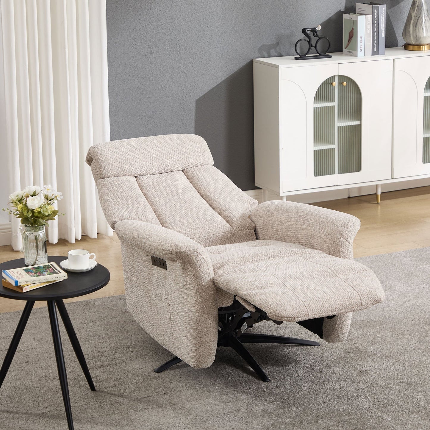 Hetty Swivel Recliner - Beige