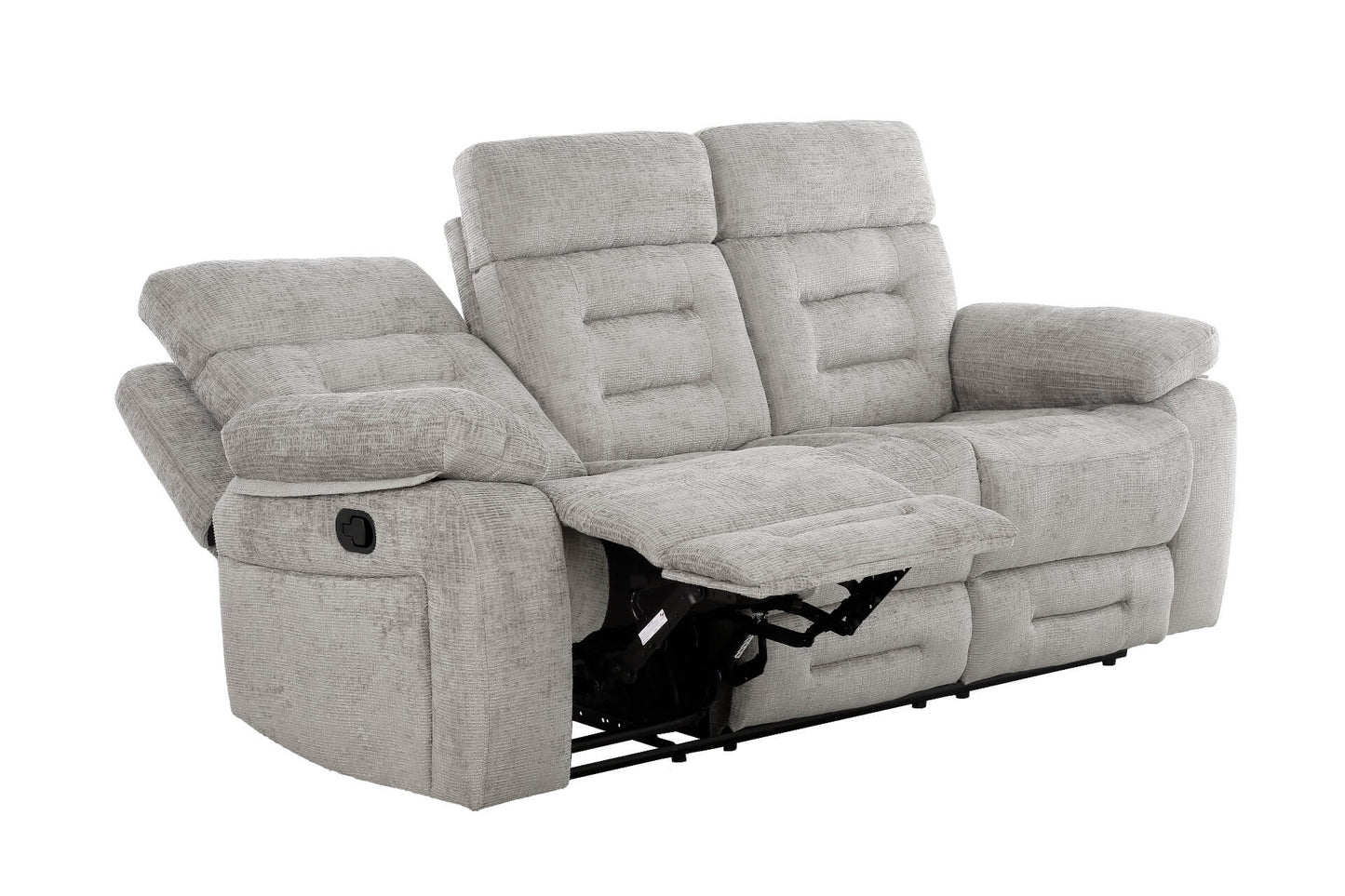 Wilbur 3 Seater Manual Recliner - Grey