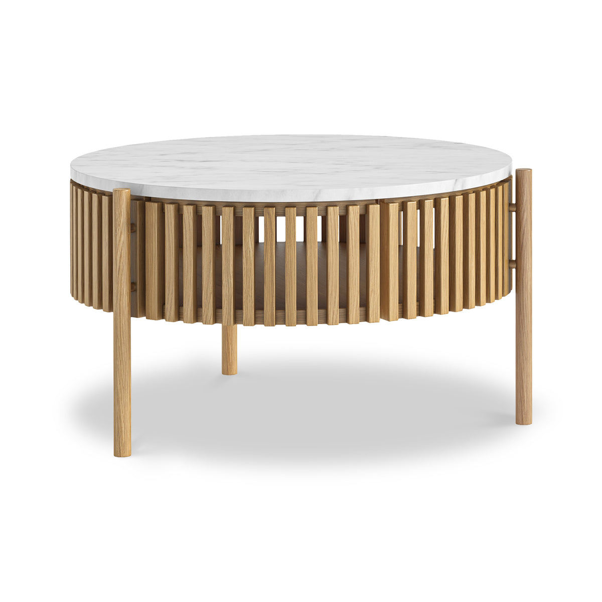 SOHO Marble Story Coffee Table With Door - Natural