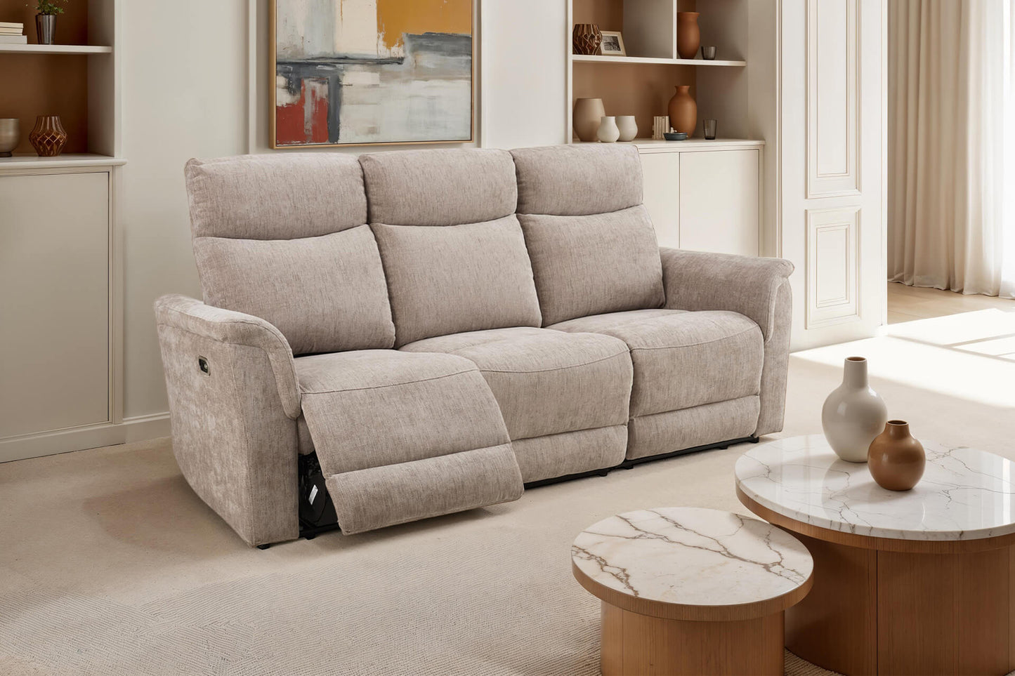 Maude 3 Seater Electric Recliner - Mocha