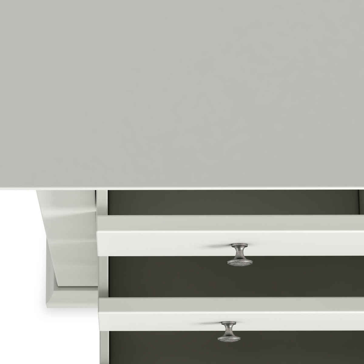 Burgundy 2 Over 3 Tall Chest - White