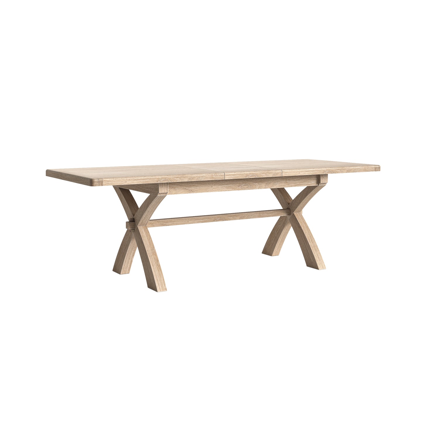 Normandy Cross Leg Ext. Dining Table - White Wash