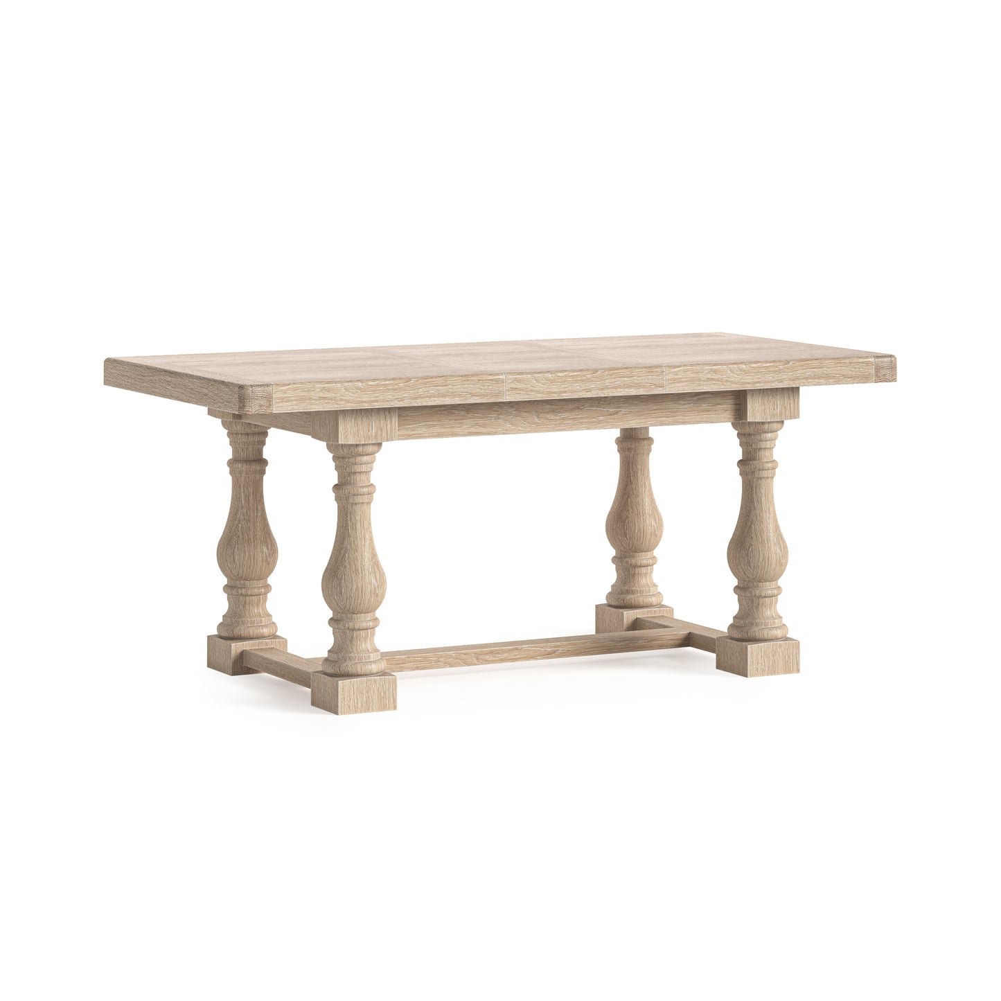 Normandy Trestle Dining Table - White Wash