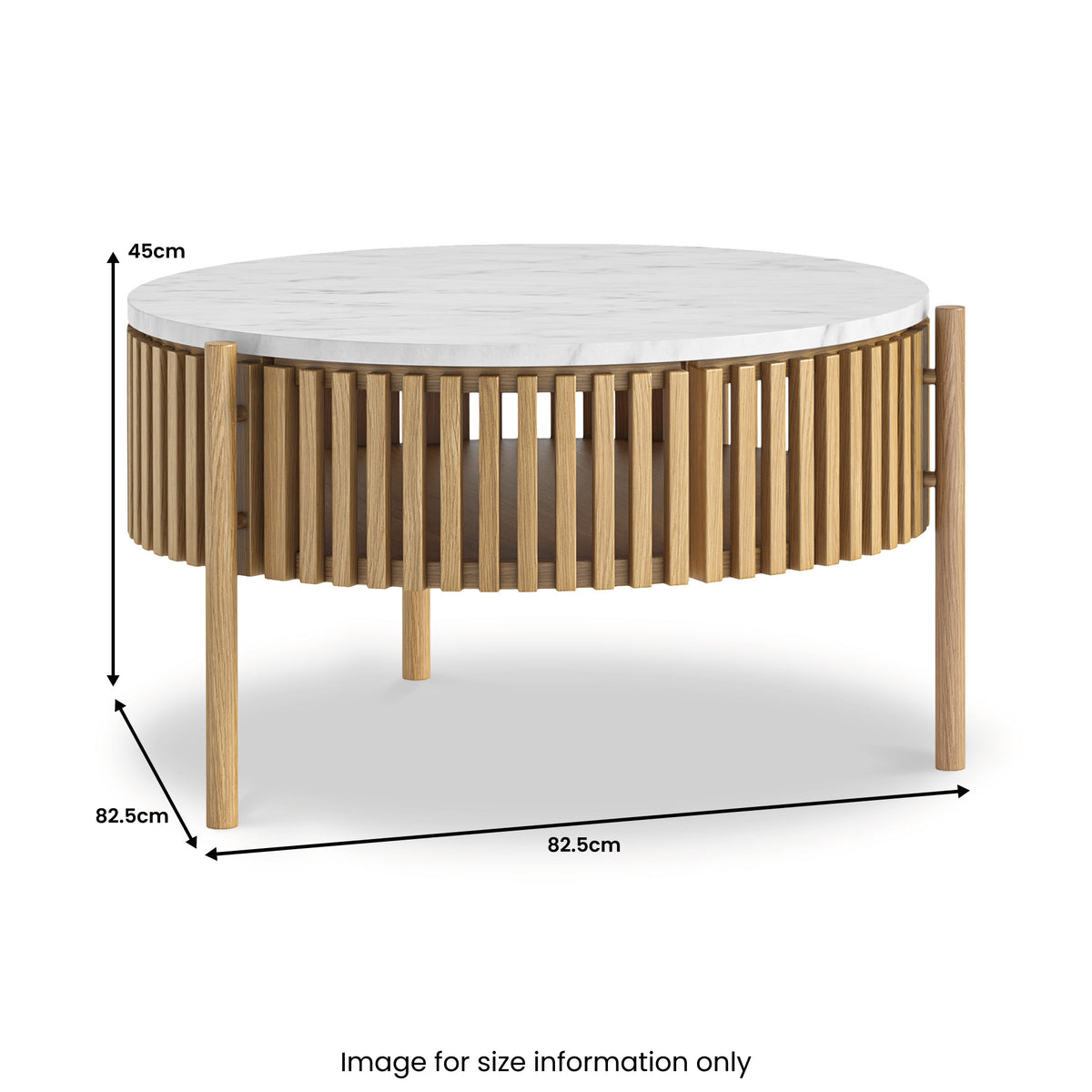 SOHO Marble Story Coffee Table With Door - Natural