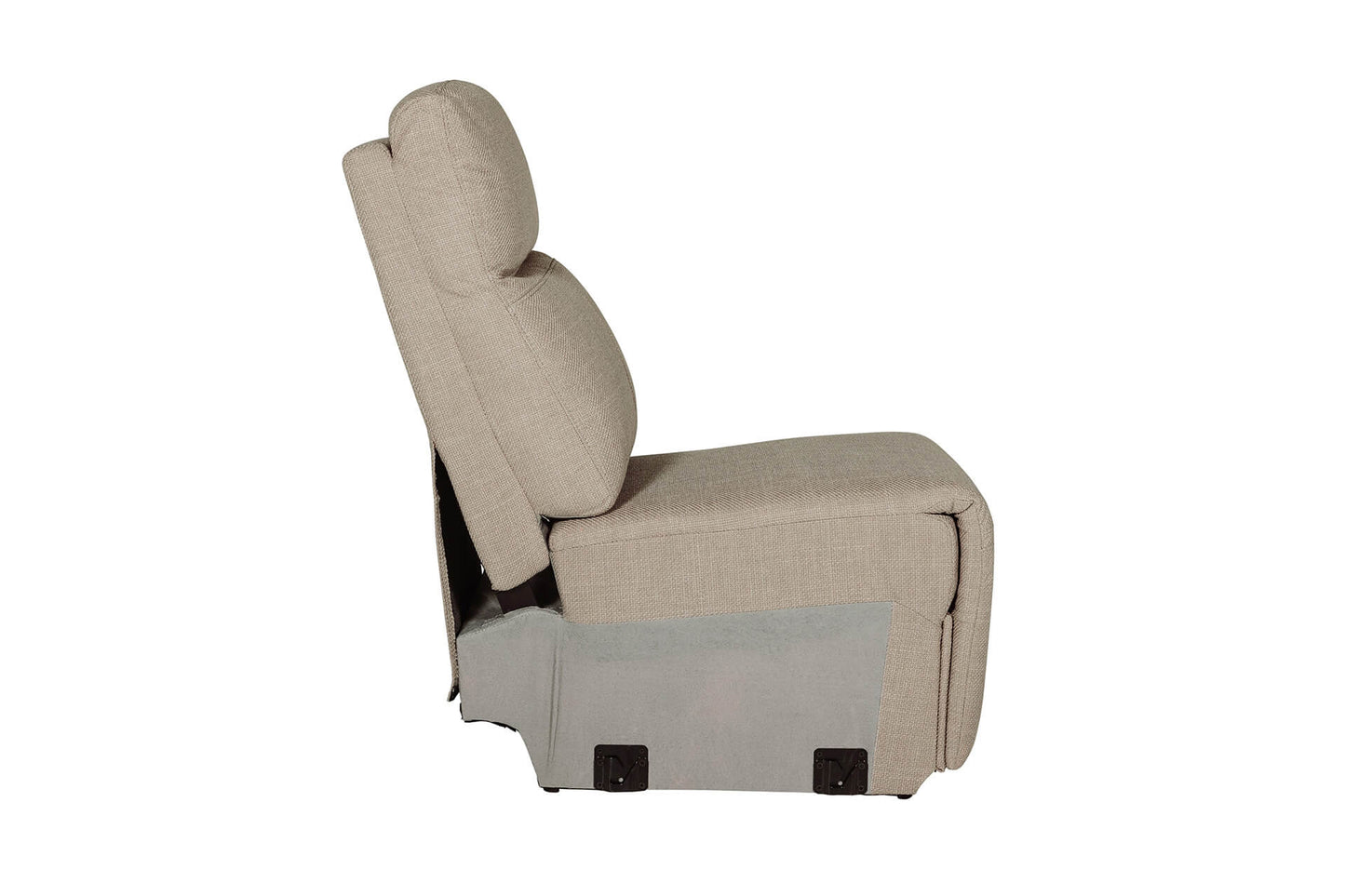 Russo Armless Sectional - Mushroom