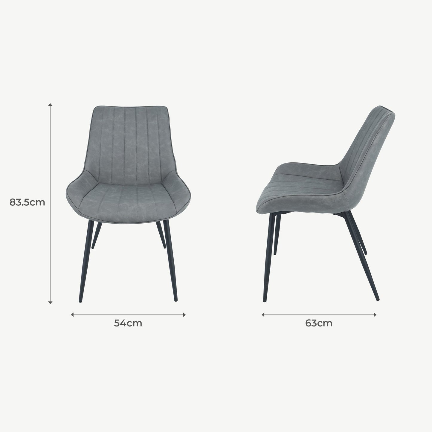 Anglia Chair - Grey PU