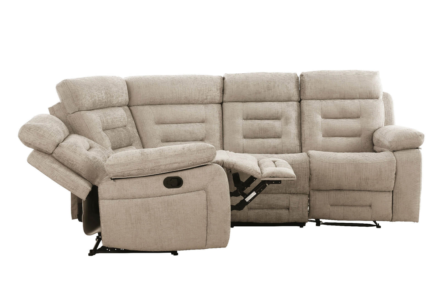 Wilbur Corner Group Manual Recliner - Latte