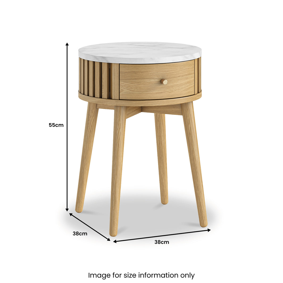 SOHO Marble Round Side Table - Natural