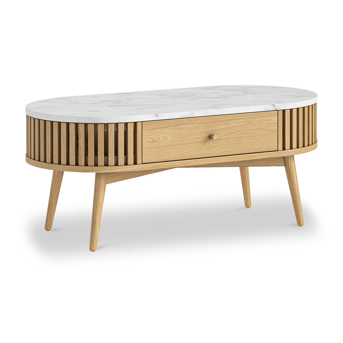 SOHO Marble Oval Coffee Table - Natural