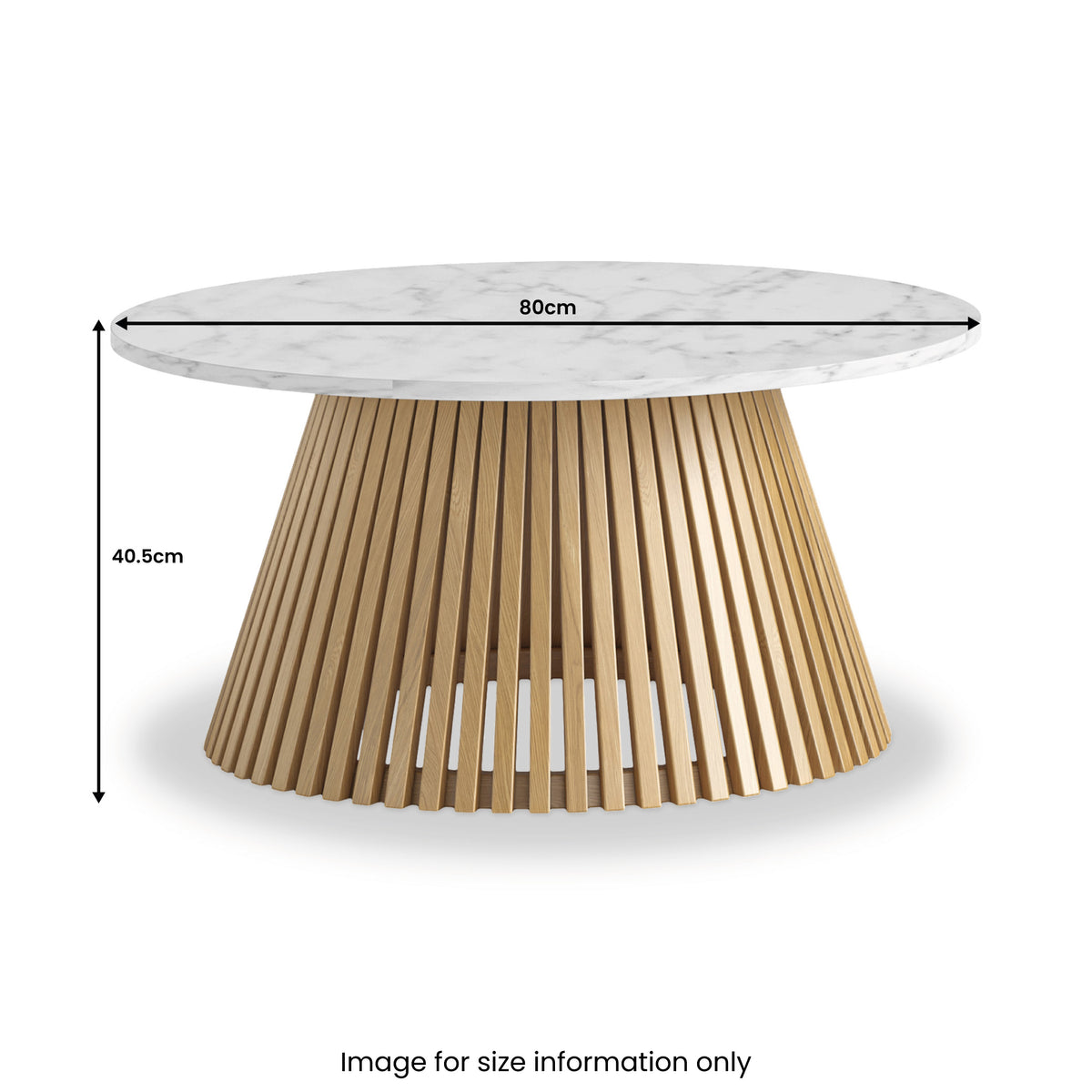SOHO Marble Round Coffee Table - Natural