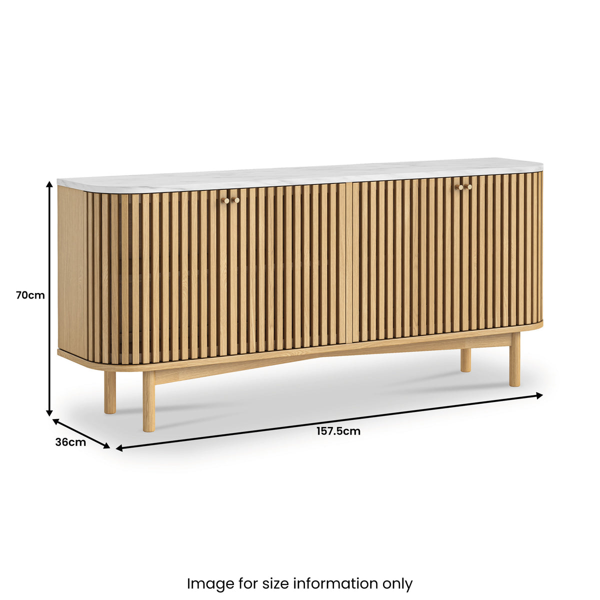 SOHO Marble Large Sideboard - Natural