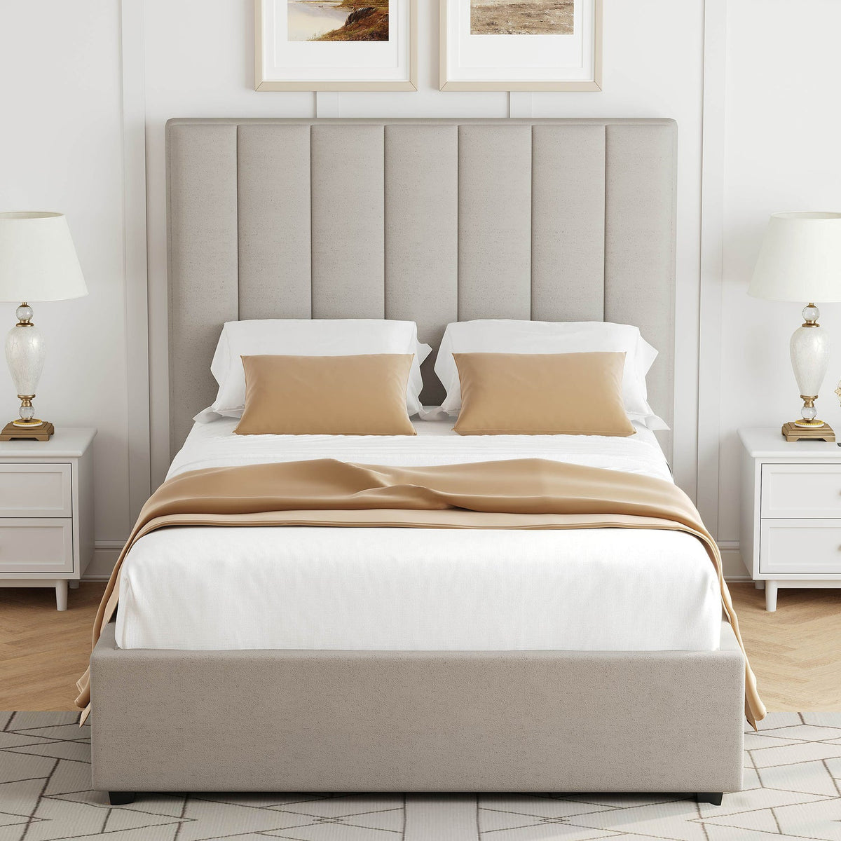 Clara Bed - Beige