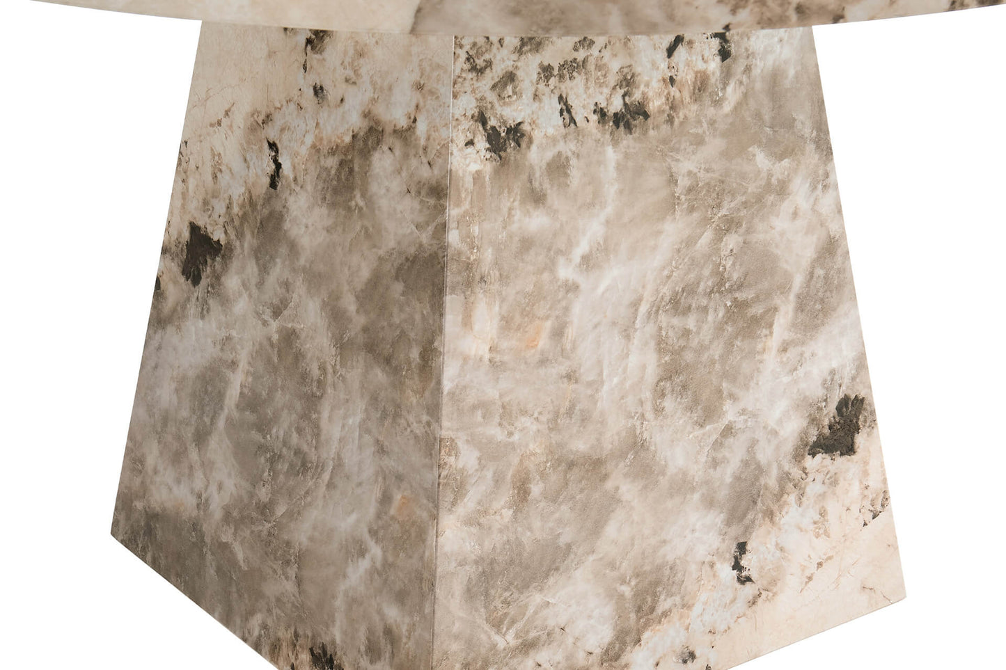 Artemis Round Dining Table 1300 Mottled - Mocha