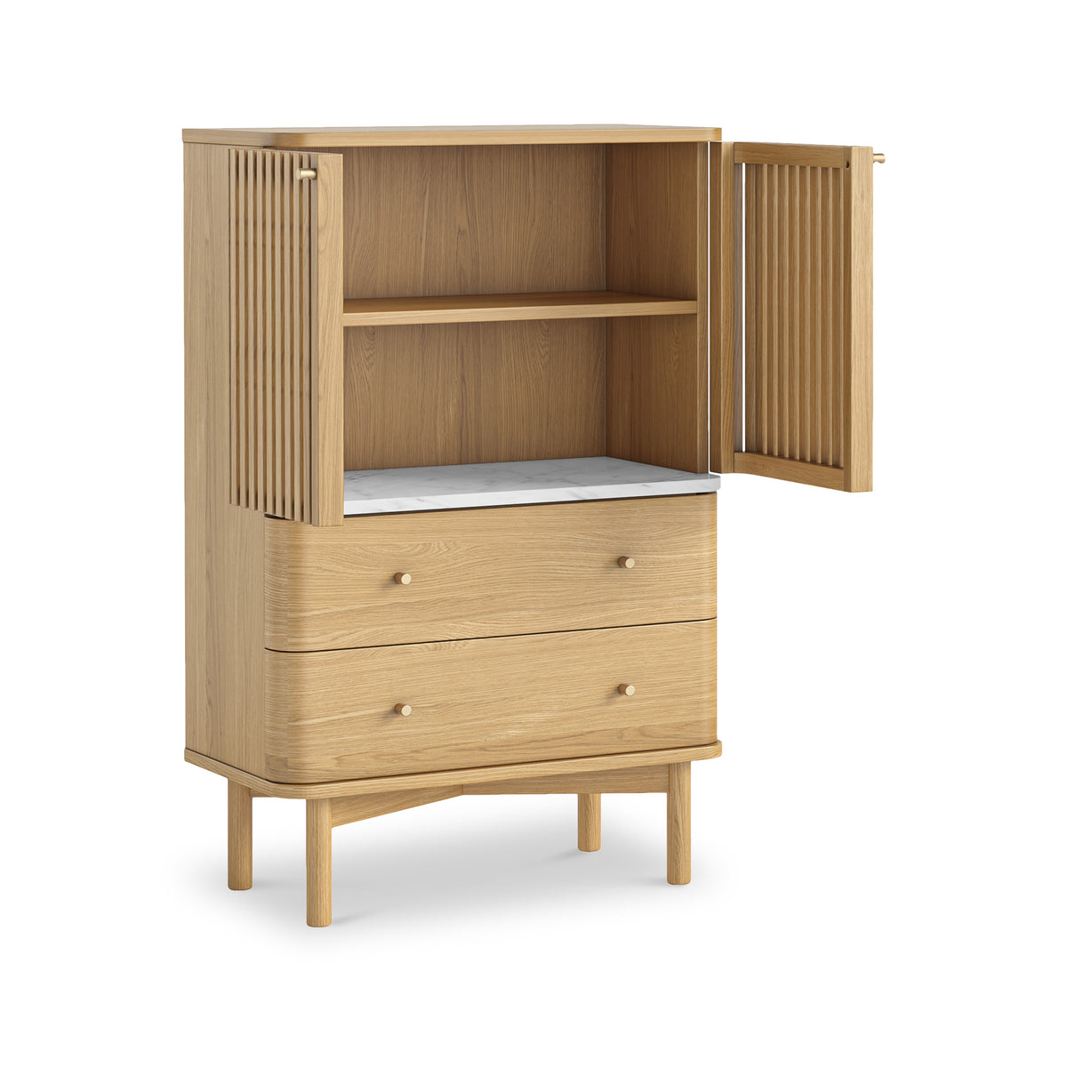 SOHO Marble Shoe Cabinet - Natural