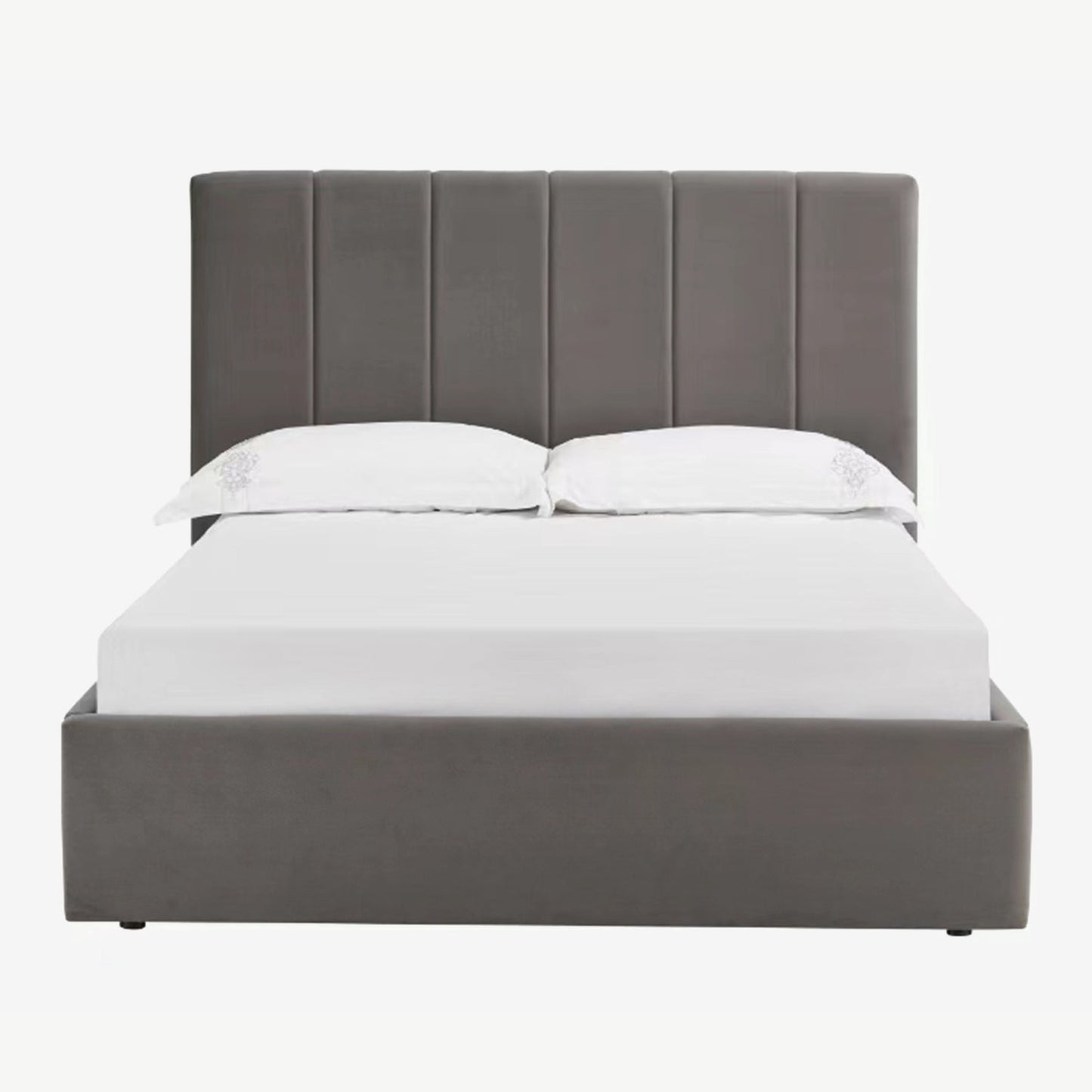 Lisa 4'6 Bed - Grey Velvet
