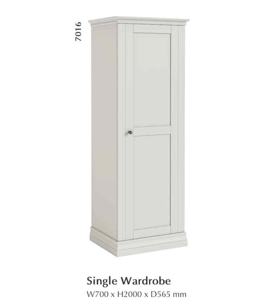 Bordeaux Single Wardrobe - Grey