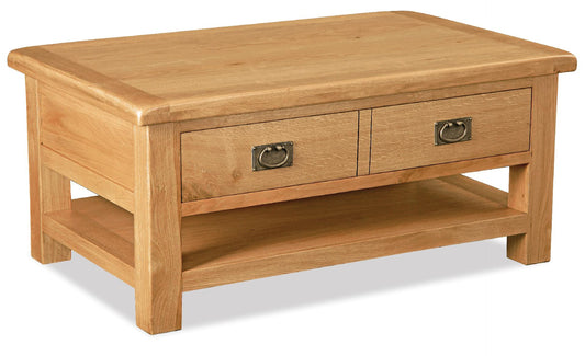 Salisbury Large Coffee Table With Drawer & Shelf