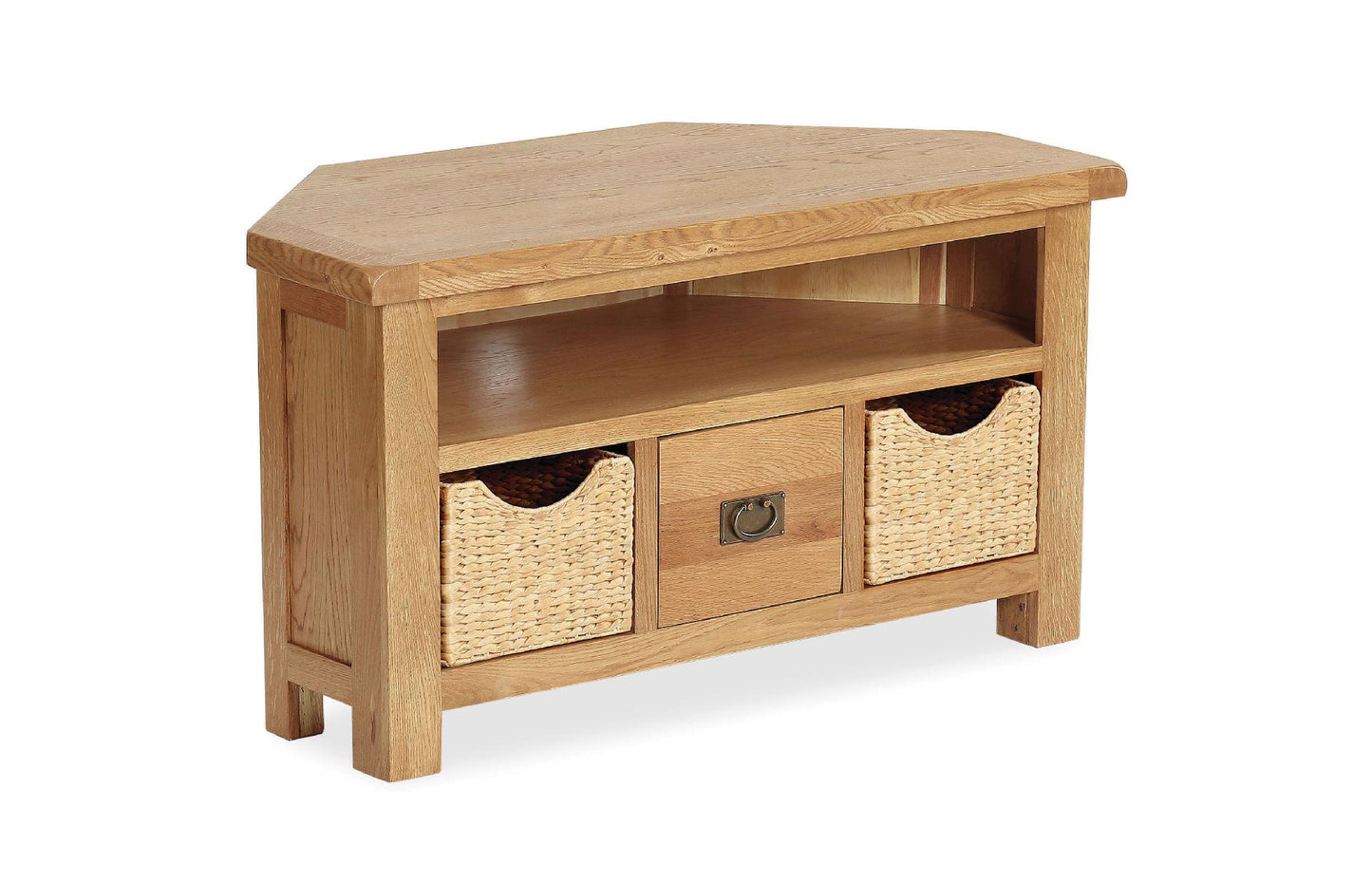 Corner TV Unit with Baskets