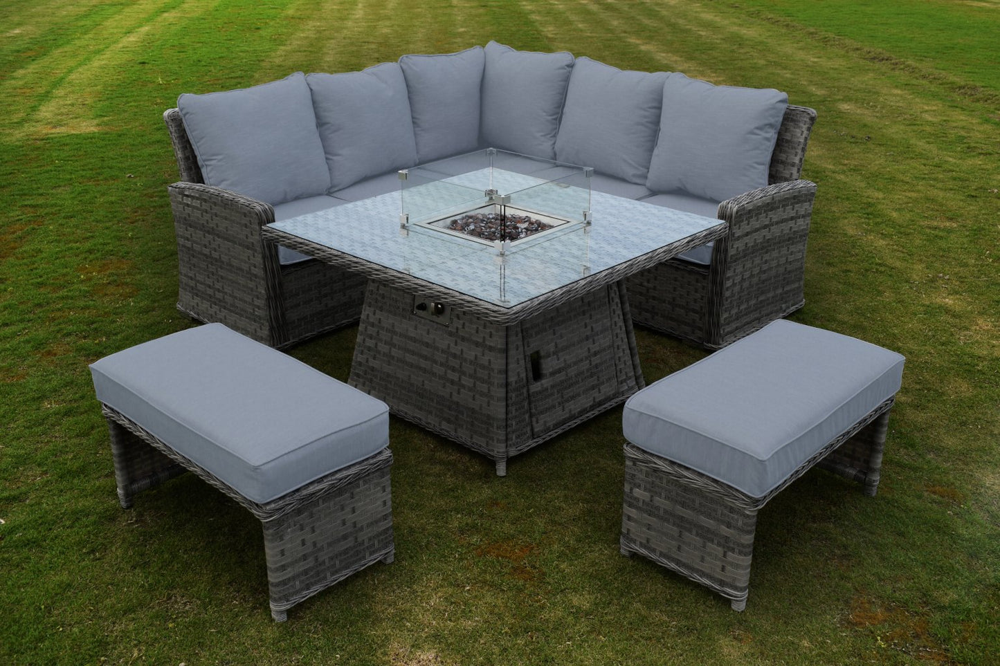 Amalfie Fire Pit Garden Set