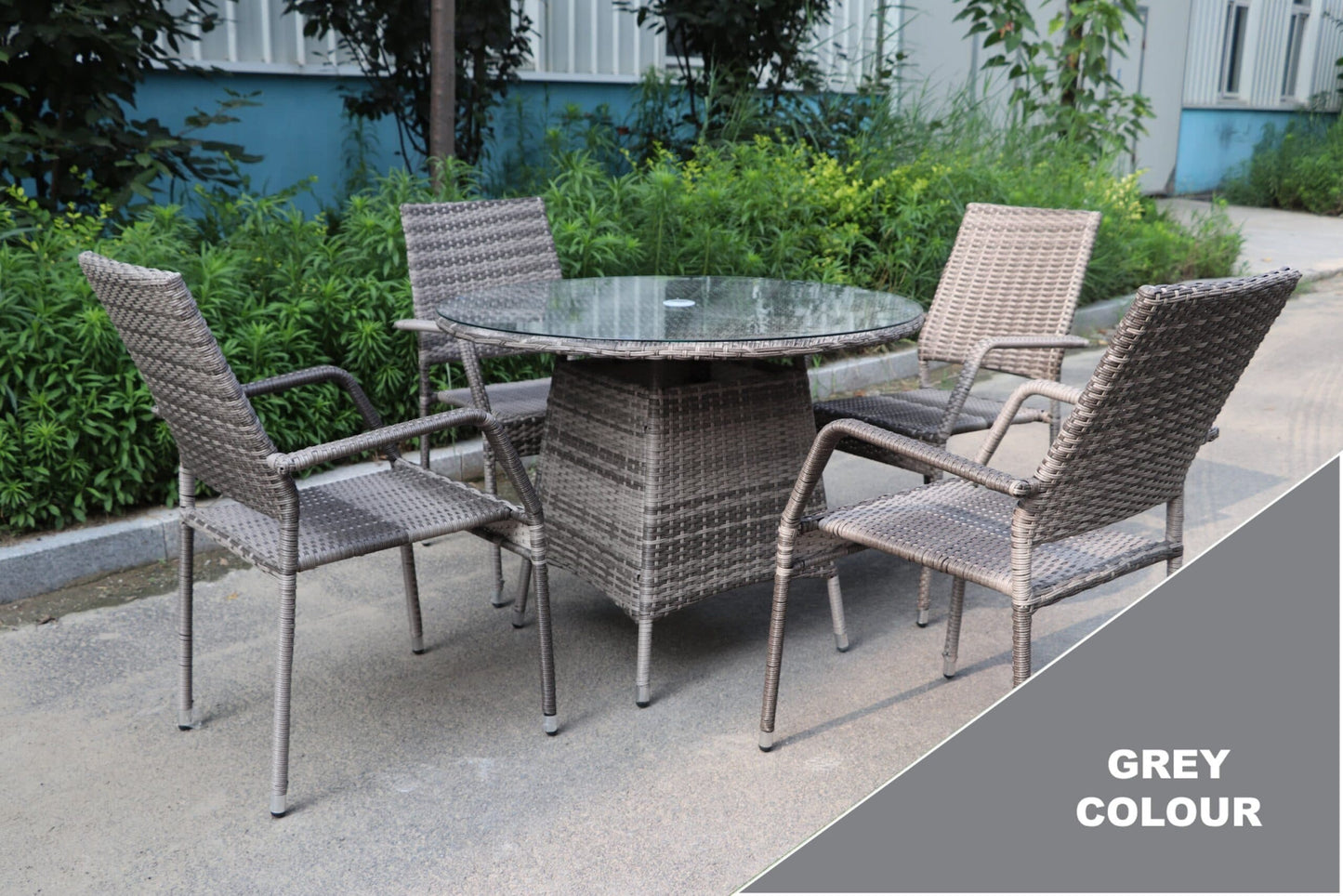 California Rattan Table and Chairs