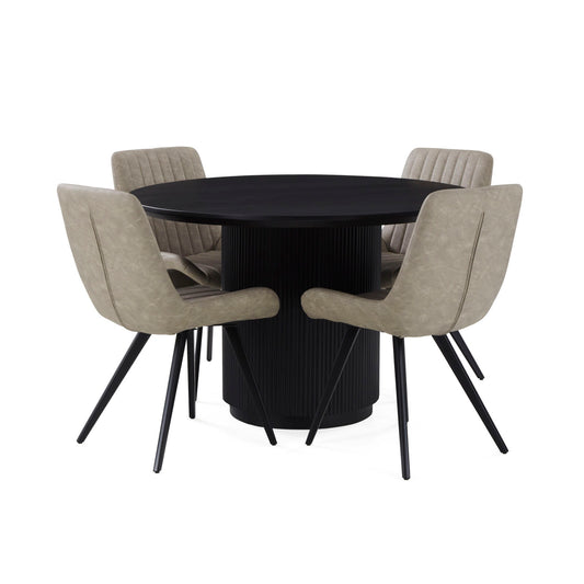 Lucas Round Dining Table - Wood Top